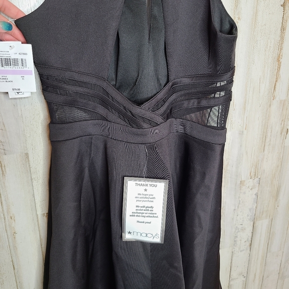 Morgan & Co Black Fit & Flare Dress Party Dance Evening Dress - Picture 10 of 15